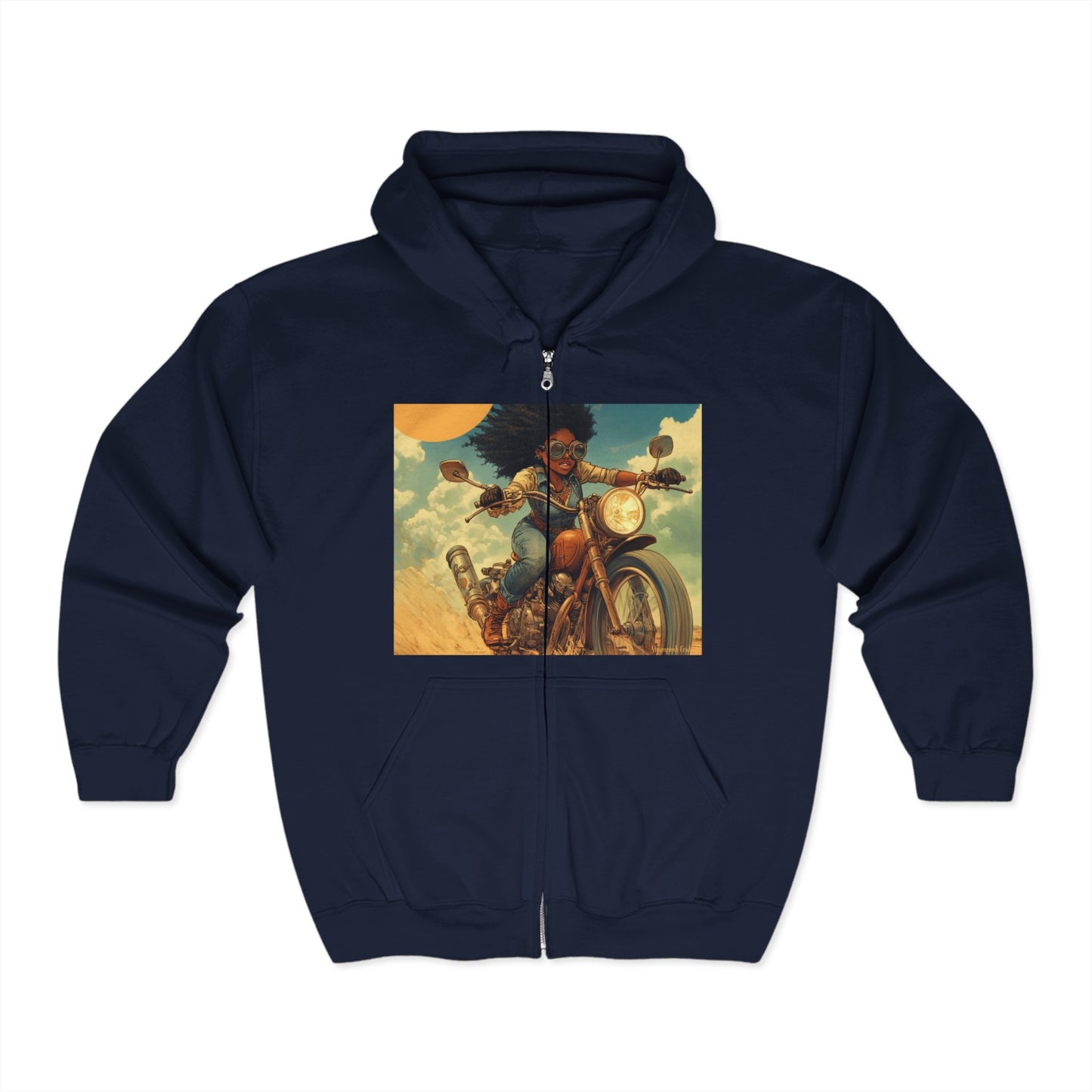 Biker Vibes Zip Hoodie – Ride in Style & Comfort!