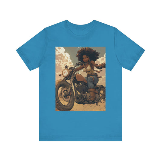 Bold Biker Woman Tee – Ride Fearlessly, Live Boldly!